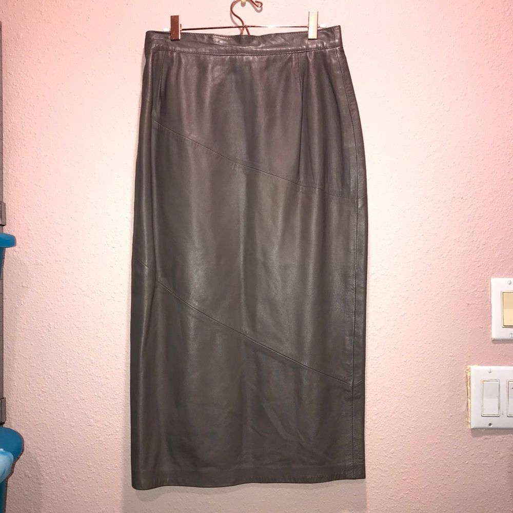 Siena New York vintage pencil leather skirt